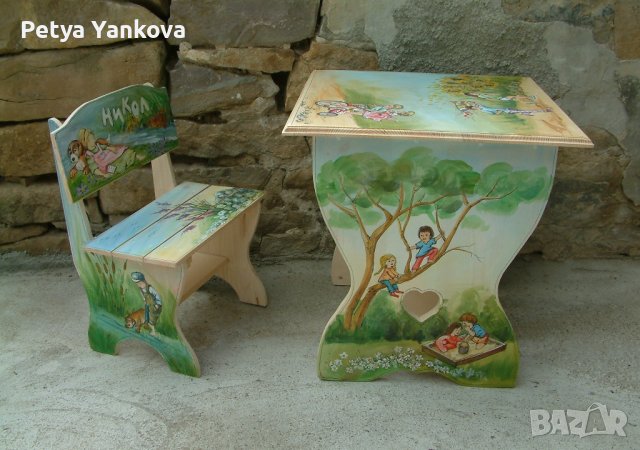 рисувана маса и стол, снимка 9 - Мебели за детската стая - 33753857