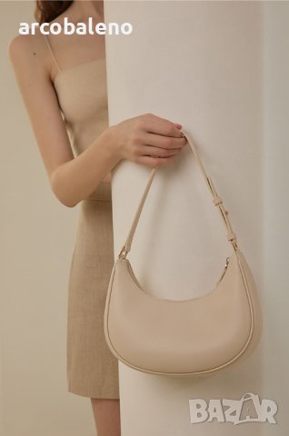 Дамска елегантна чанта от изкуствена кожа Messenger полумесец, 2цвята - 024, снимка 5 - Чанти - 41983884