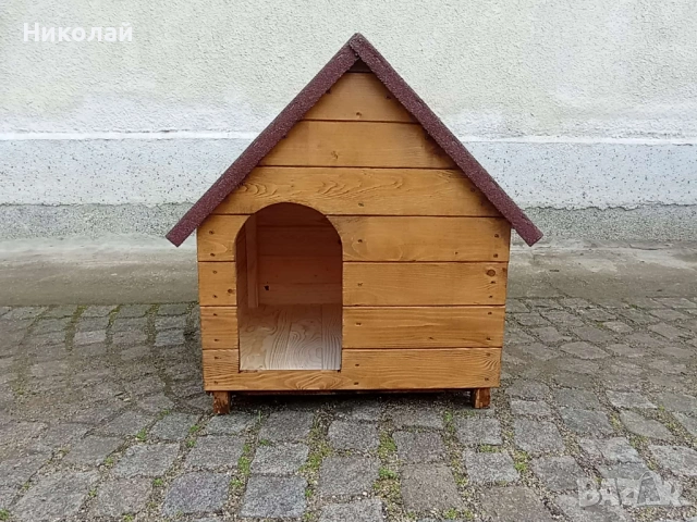 Лакирана дървена къща за кучета , средни и големи породи кучета къща за куче от дърв кучешка колиба, снимка 2 - За кучета - 53024025