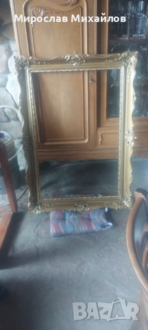 Стара дървена рамка за огледало или картина, снимка 2 - Антикварни и старинни предмети - 52799772