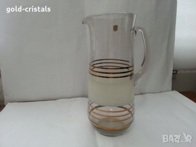 стъклена кана и чаши , снимка 8 - Антикварни и старинни предмети - 33682356