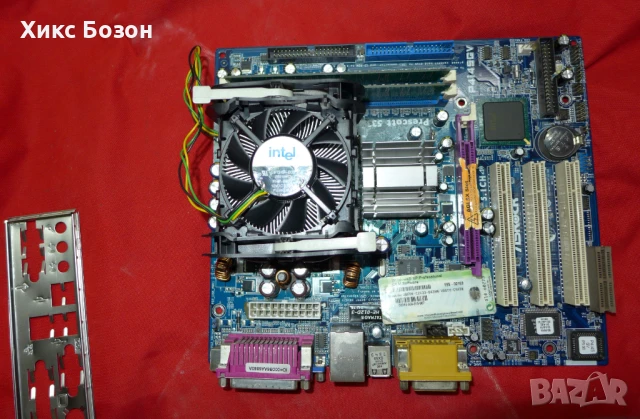 Дънна платка антика Asrock P4i45GV Intel s.478 с процесор и   охладител, снимка 9 - Работни компютри - 50759797