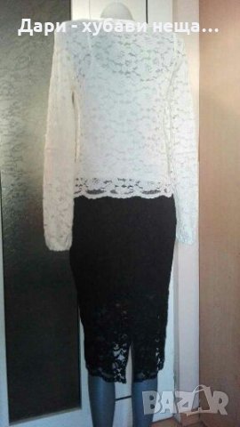 Пола и блуза от дантела❤🍀🌷S,M❤🍀🌷арт.1103, снимка 3 - Комплекти - 32845073