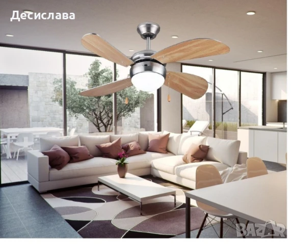 Вентилатор Muhler - таванен, осветление, 42'', снимка 2 - Вентилатори - 50489150