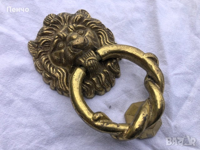 старо бронзово чукало за врата, снимка 3 - Антикварни и старинни предмети - 27008946