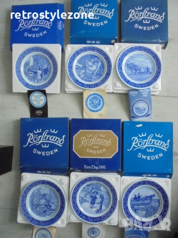 № 8310 Стари колекционерски порцеланови чинии / пана - Rörstrand Sweden , снимка 13 - Други ценни предмети - 47610766