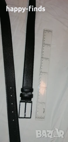 Черен мъжки колан от естествена кожа, нов, снимка 1