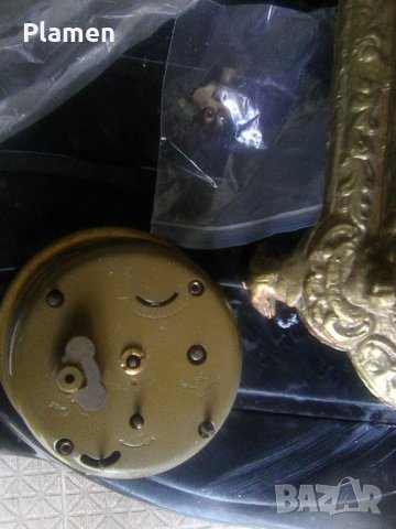 Стар месингов немски каминен часовник Петер, снимка 4 - Други ценни предмети - 37767497