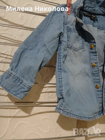 Ризка Деним бебе, снимка 3 - Бебешки блузки - 52589624