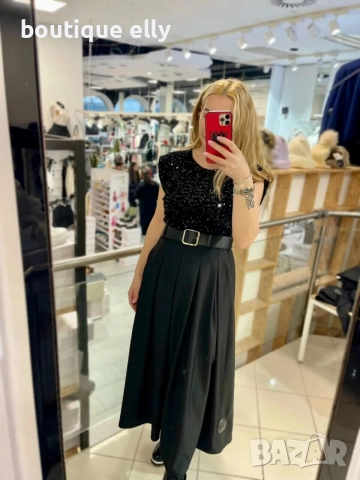 дамска рокля- черно и кафяво, снимка 3 - Рокли - 52692912