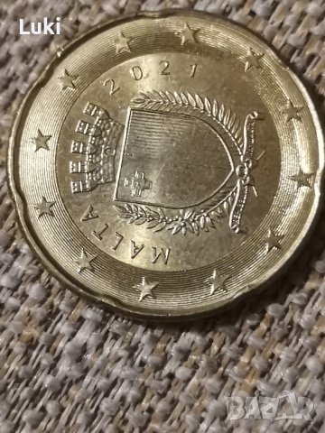 20 евроцента Малта 2021 година. Северно злато. , снимка 4 - Нумизматика и бонистика - 43185074