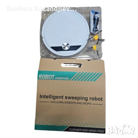 ПРОМОЦИЯ! Робот за почистване с моп две четки и приложение за телефон с wifi, снимка 2 - Прахосмукачки - 50684025