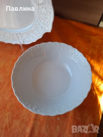 Баварски порцеланово плато и купа за салата , снимка 7 - Аксесоари за кухня - 51222150