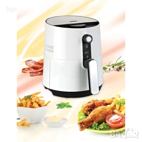 НОВ Фритюрник с горещ въздух Heinner AirFryer HAF-1300WH, 1250 W, Съд 3.6 л, Кошница 2.6 л, Регулиру, снимка 2 - Фритюрници - 49170904