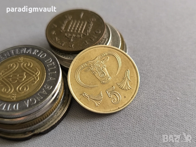 Монета - Кипър - 5 цента | 1998г.