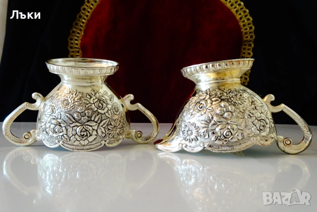 Посребрена каничка,рози,барок. , снимка 8 - Антикварни и старинни предмети - 51467768