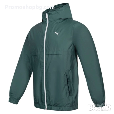 Мъжко яке PUMA Windbreaker, тъмно зелено, S размер, снимка 3 - Якета - 51706261