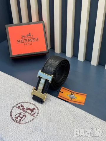 колани от ествествена кожа в кутия hermes 4см, снимка 7 - Колани - 50422519