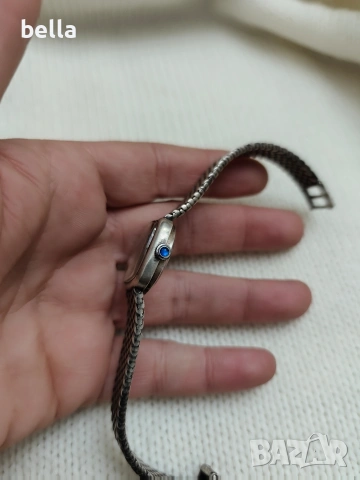 BAUME & MERCIER-Сребърен дамски часовник,сребърна верижка с интересна масивна плетка 800 проба, снимка 10 - Антикварни и старинни предмети - 53148330