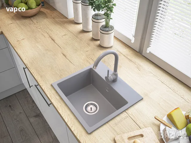 Гранитна мивка Granitan Mini 45см, снимка 5 - Мивки - 47597838