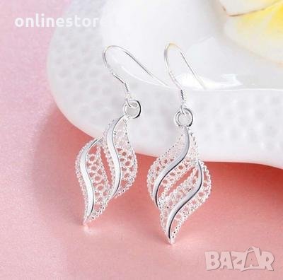 Сребърни обеци - Дантела 925 сребро BF129, снимка 2 - Обеци - 27311169