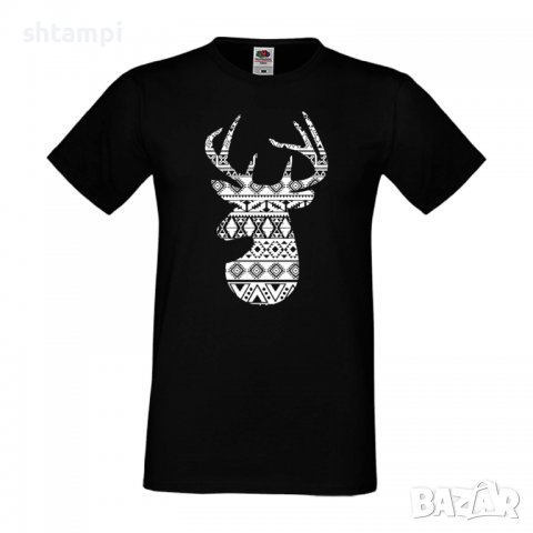 Мъжка тениска Deer 1 Елен Животно,Изненада,Подарък,Празник , снимка 2 - Тениски - 36813687