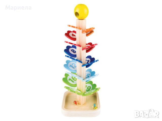Акустична кула за топчета , Дървено музикално дърво с цифри , Монтесори, снимка 2 - Образователни игри - 43847377