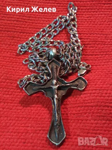 ГОЛЯМ СРЕБЪРЕН КРЪСТ ОКСИДИРАНО СРЕБРО ВИСОКА ПРОБА със СРЕБЪРНА ВЕРИЖКА СРЕБРО 925 АРТ КРЪСТ 40219, снимка 16 - Колиета, медальони, синджири - 49246402