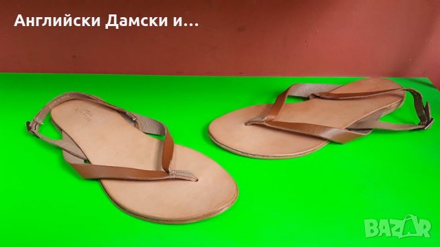Английски дамски сандали естествена кожа-2 цвята, снимка 3 - Сандали - 28686644