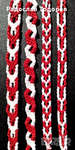 РЪЧНО ПЛЕТЕНИ МАРТЕНИЦИ ЗА РЪКА, снимка 8 - Гривни - 10478630