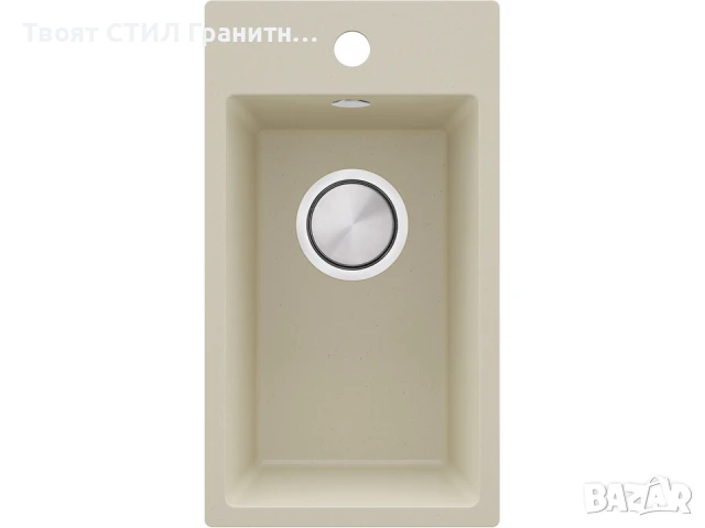 Беж кухненска гранитна мивка Рига 30 XL 280 x 500 mm, снимка 8 - Мивки - 51248973