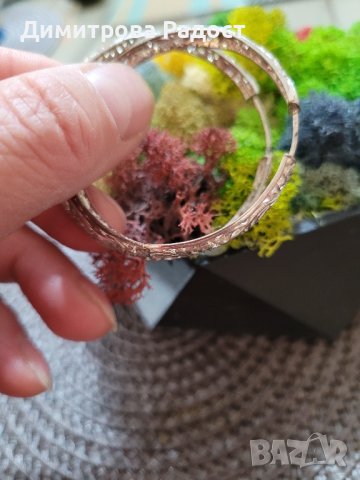 Дамски сребърни обеци тип халки филигран! Състояние ново! , снимка 6 - Обеци - 43055966