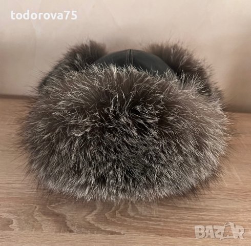 Страхотна шапка естествена кожа, снимка 6 - Шапки - 38344555