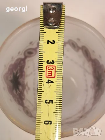 Стара чаша бохемско опалово стъкло с позлата  , снимка 7 - Колекции - 49511910