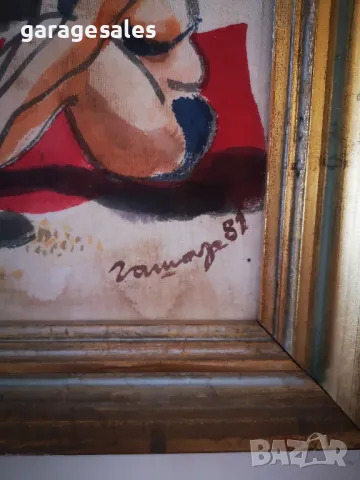 Картина на Румен Гашаров 50х60 81-ва година, снимка 5 - Картини - 47712772