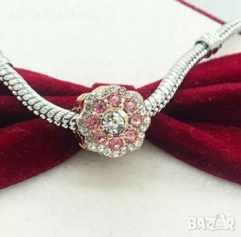 -50% off Sale Елемент цвете с розови камъчета,Rose Gold/нов, снимка 1