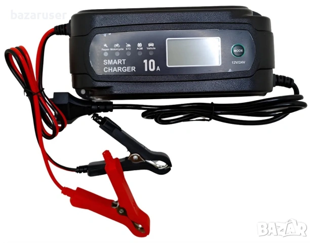 Ново Зарядно за Акумулатор Електронно -10Аmp 12-24V /A4053/258123, снимка 2 - Аксесоари и консумативи - 53152505