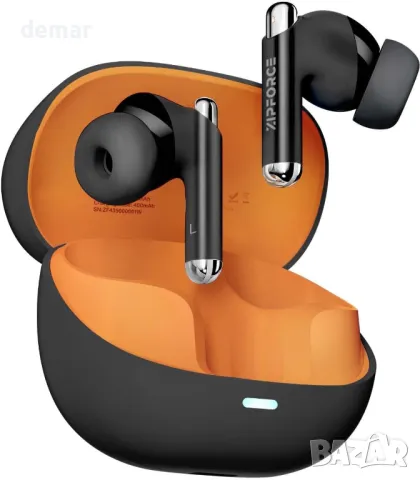 ZIPFORCE безжични слушалки в ухото, Bluetooth 5.3, Touch Control, IPX6, черни