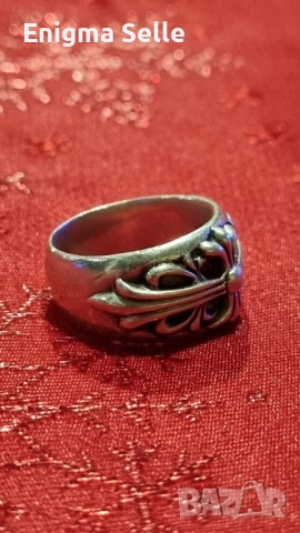 Chrome hearts сребърен пръстен , снимка 3 - Пръстени - 52515829