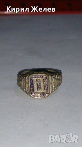 Стар пръстен уникат над стогодишен с БУКВА Ц - 59781, снимка 4 - Други - 28993450