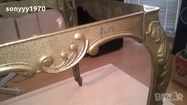 АНТИЧНА маса в цвят злато-мед/месинг-внос франция, снимка 11 - Антикварни и старинни предмети - 26284131