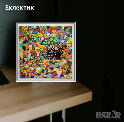 Мозайка. Акрил върху керамична плоча. Оригинал, снимка 9 - Декорация за дома - 48403763