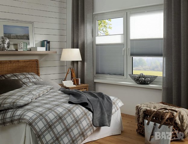 GARDINIA EASYFIX Ден + Нощ плисирана щора без пробиване, за затягане, сгъваема ролетна щора, идеална, снимка 2 - Щори - 40062793