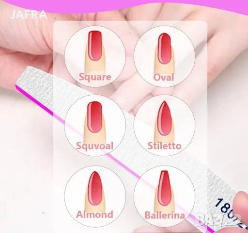 Професионални Пили за Маникюр 100/180 Пакет, за Салони и Домашна Употреба Отстъпка, снимка 4 - Продукти за маникюр - 48578562