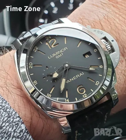 Panerai Luminor 1950 3 Days GMT 44mm Steel Black Dial Automatic Различни Варианти, снимка 14 - Мъжки - 48009872