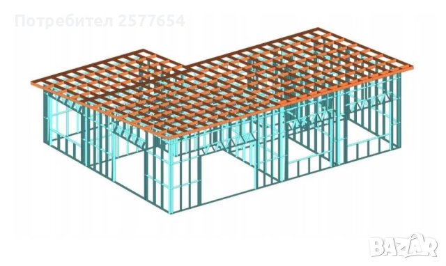 Сглобяеми / Преместваеми къщи 59€/м2 на етап конструкция на профили, снимка 6 - Монтажи - 44100624