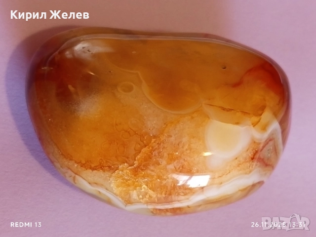 Огромен ювелирно майсторски полиран и шлифован ОПУШЕН АХАТ 52181, снимка 3 - Други ценни предмети - 52547952