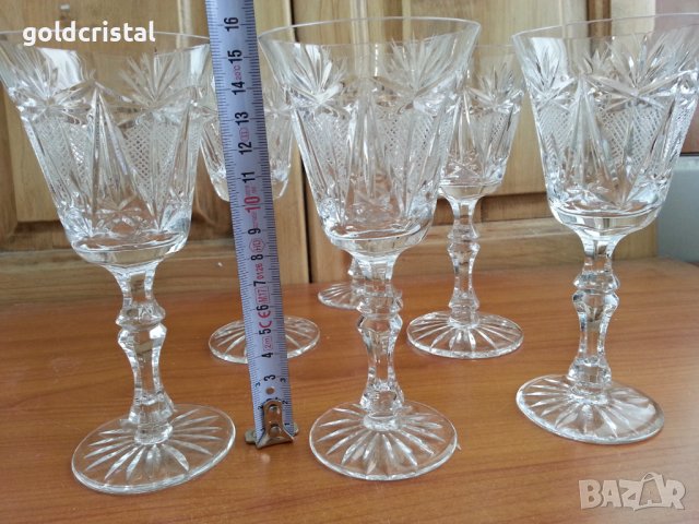  кристални чаши , снимка 8 - Антикварни и старинни предмети - 28757164