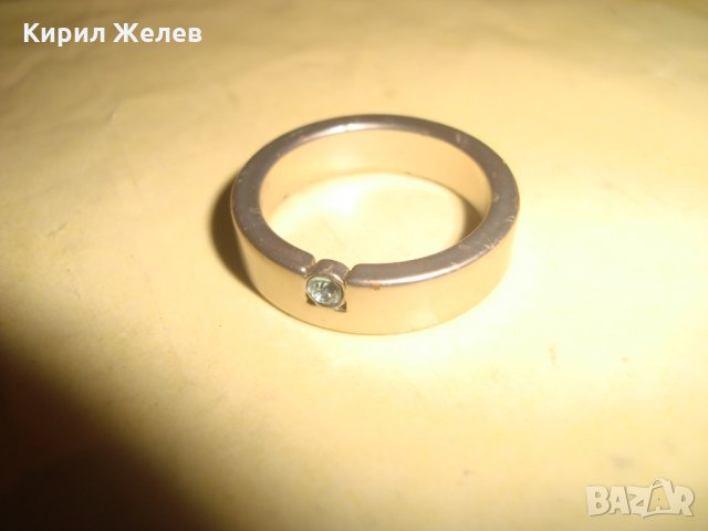 МОДЕН ТИТАНИЕВ ПРЪСТЕН НЕРЪЖДАЕМ с ЮВЕЛИРНО ФАСЕТИРАН СИН ЦИРКОНИЙ 22481, снимка 4 - Пръстени - 33423139