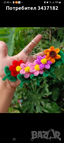  Ръчно изработени плюшени цветя. От бюджетни предложения, до оригинални такивя, снимка 17 - Изкуствени цветя - 49174922